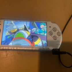 PSP Silver 3000 W Game And Cables And 