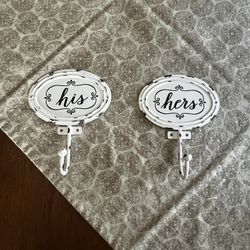 2PK His & Hers Wall Hooks 
