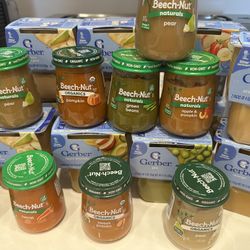 LOT of 25 Packs Of Baby Food GERBER and BEECH-NUT
