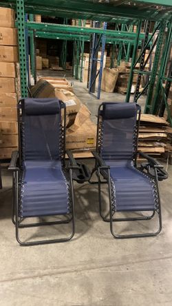 #0(contact info removed) Zero Gravity Chair Outdoor Lounge Patio Chair Camp Reclining Lounge Chairs, Blue