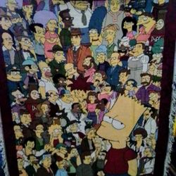 Matt Groening 2001 Tapestry Throw Rug The Simpsons 