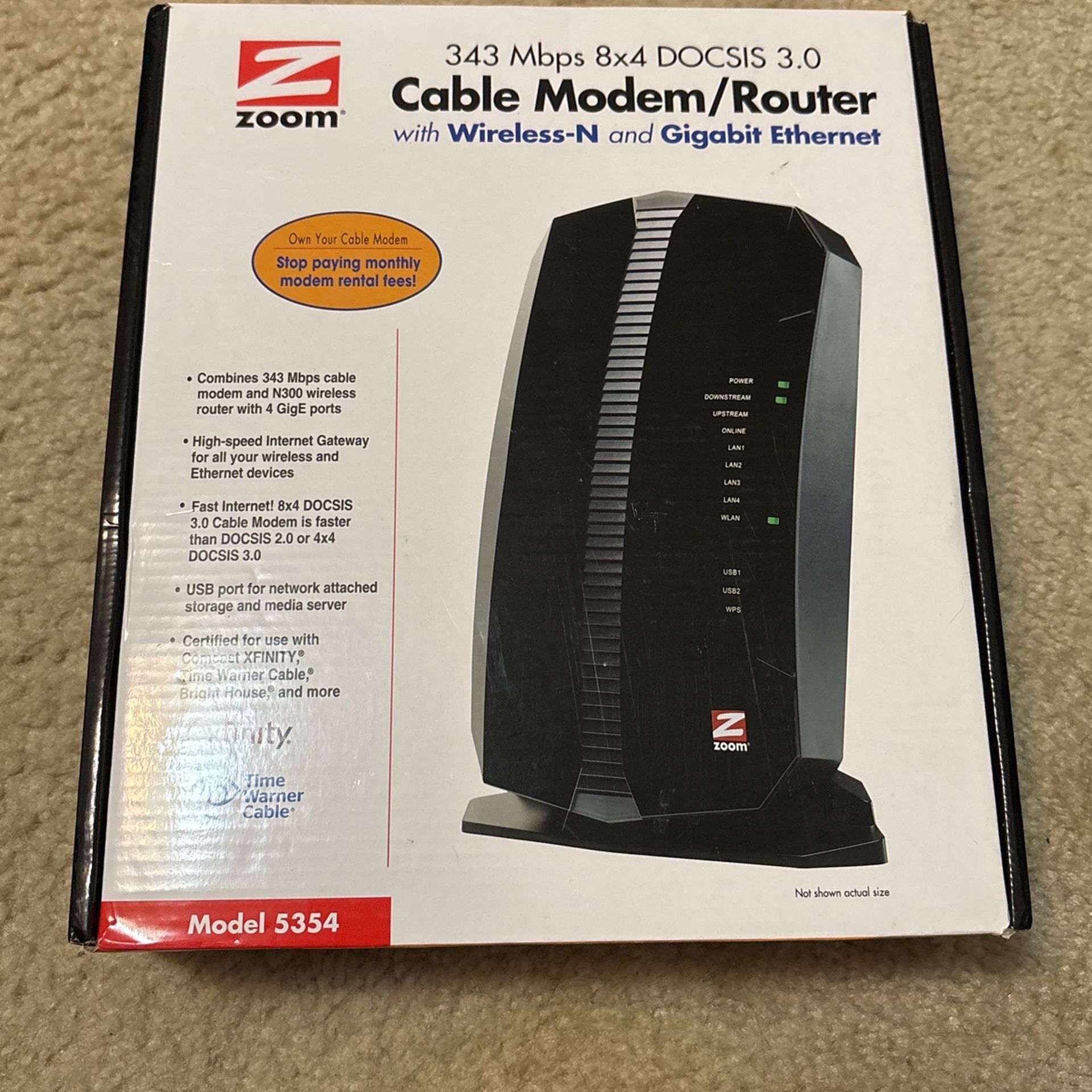 343 Mbps Cable / Modem Router