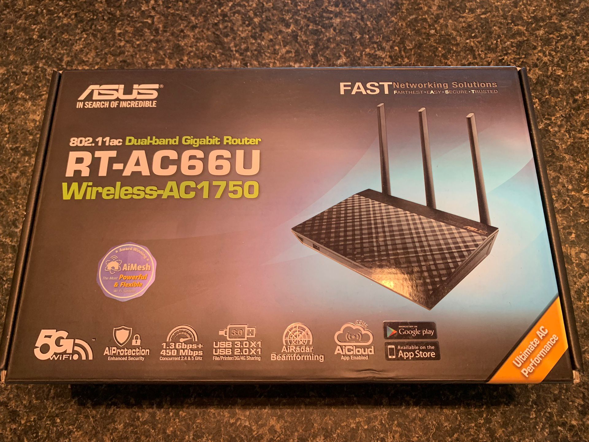 Asus RT-AC66U Dual-band Wireless-AC1750 Gigabit Router