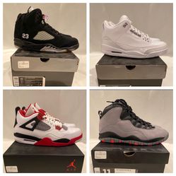 Air Jordan Retro 3 4 5 10 11 12 DS W BOX LOT BUNDLE