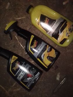 Meguiars car wash& wax, quik wax ,all wheel cleaner