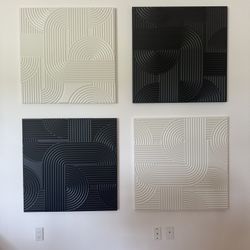 4 Large Metal Art 