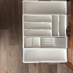 Silverware Drawer Organizer With Knife Block