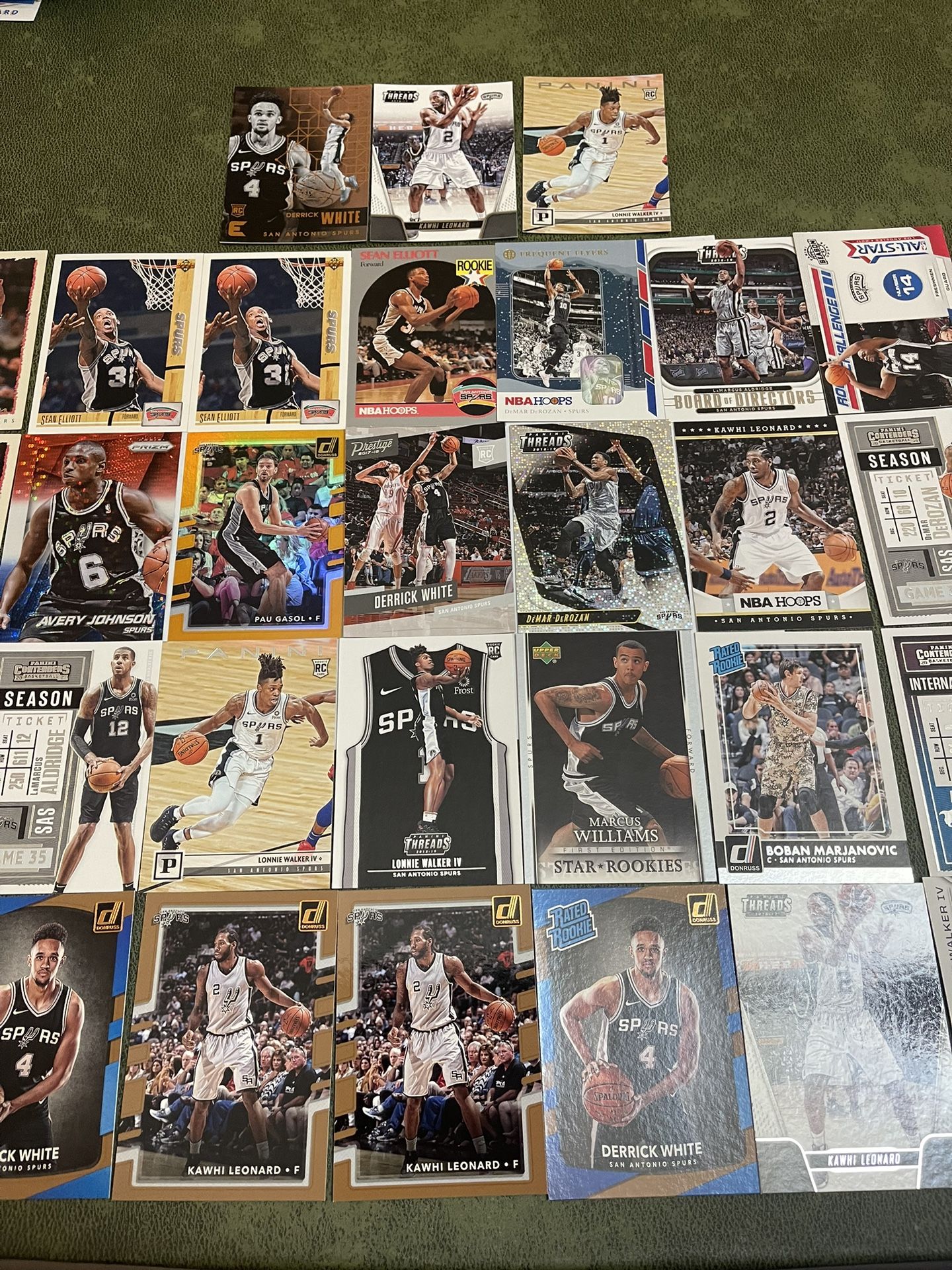 Lot Of 31 NBA San Antonio Spurs Basketball Cards-Stars-Rookies-Inserts