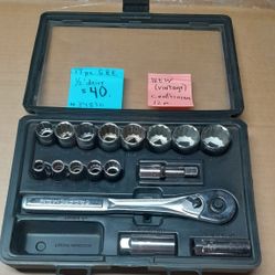 ☆ 17 PC. Socket Set,  Vintage SEARS CRAFTSMAN 