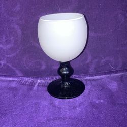 Elegant Vintage Black & White 5” goblet