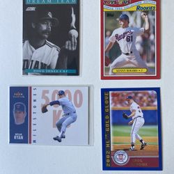 Nolan Ryan Fleer Traditions Milestone 9 of 25MS Card, Lot HOF Pitchers Ungraded Lot Of 4!