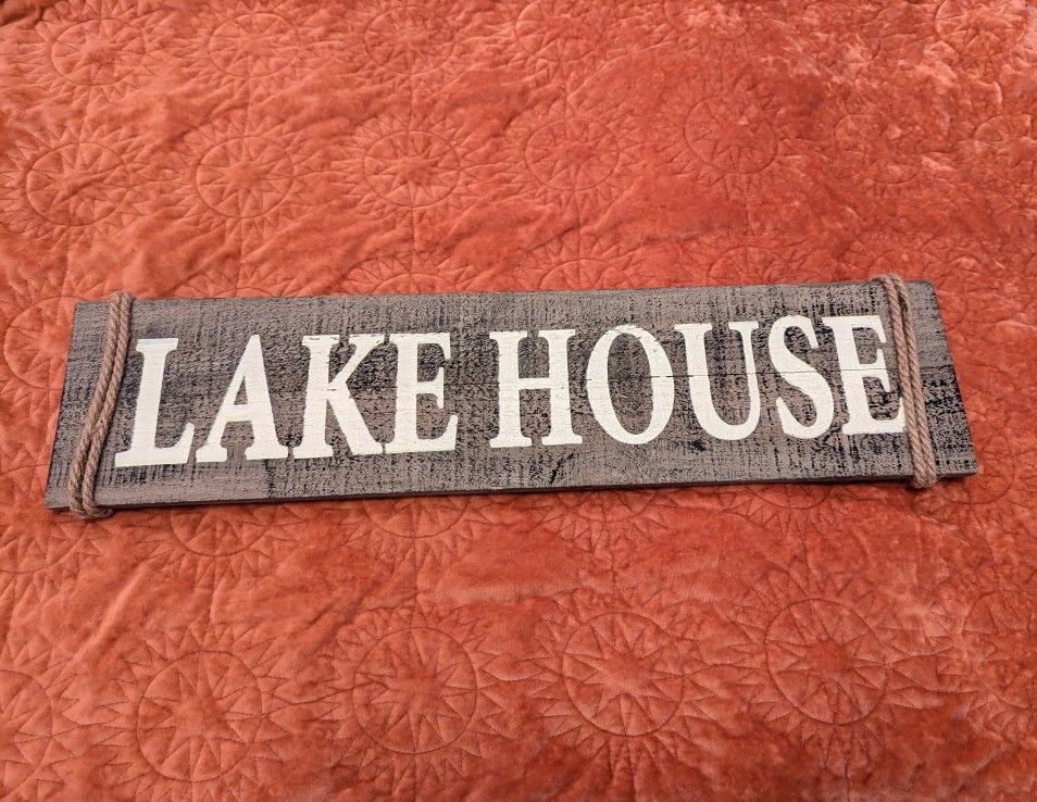 Lake House Nautical Wood Art Decor 2 Foot Wide