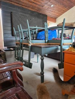 Wooden kitchen table