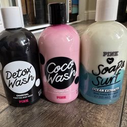 Victoria’s Secret Pink Body Washes Detox Wash Coco Wash Soap And Surf