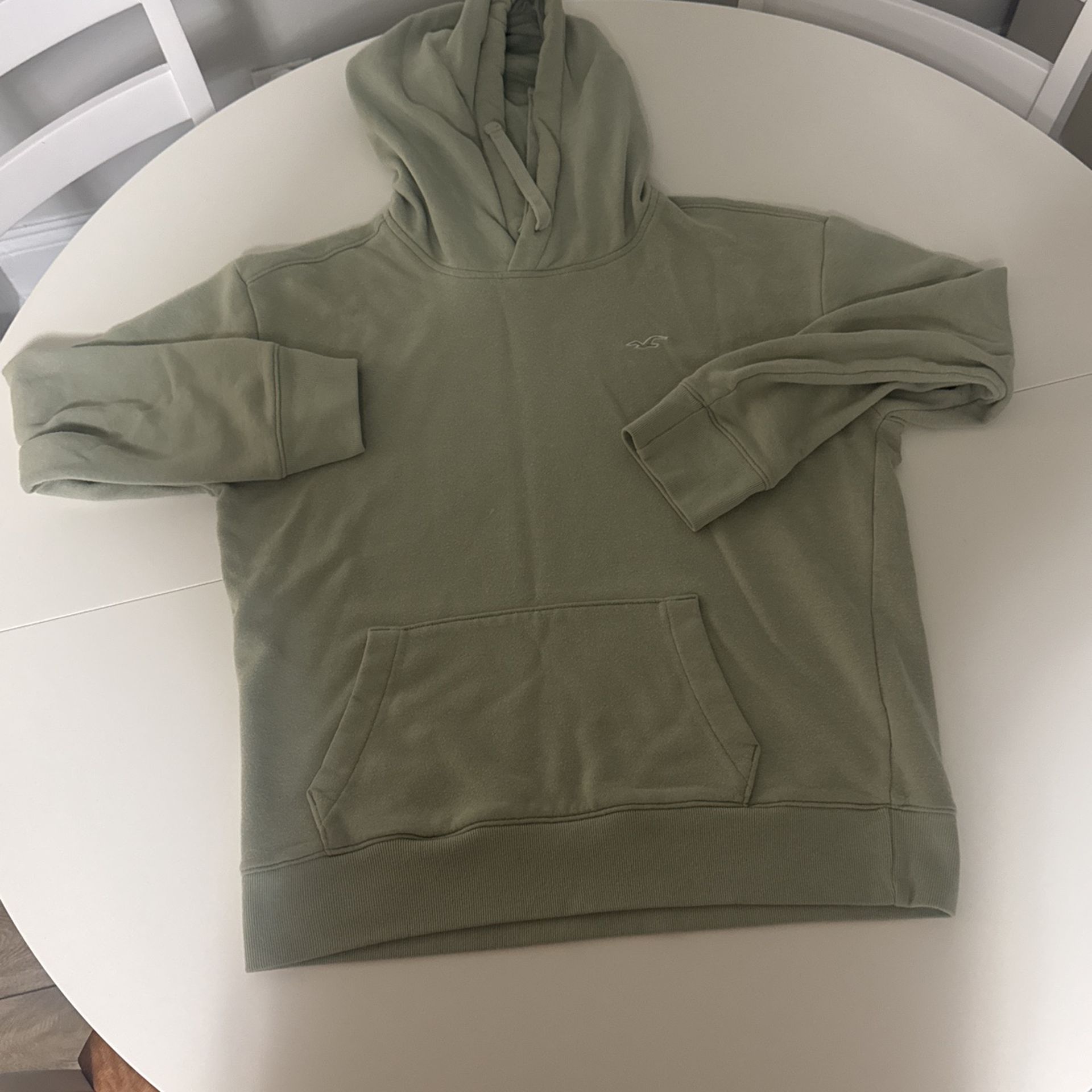 Hollister Men's Icon Hoodie in Eucalyptus Green