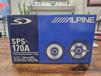 Pair of Alpine SPS-170A 6.5” 2Car Stereo Audio Speakers System 200W 40Watts