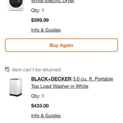 Portable Washer & Dryer (Black & Decker)