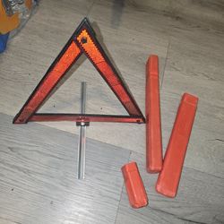 Car breakdown warning triangle,