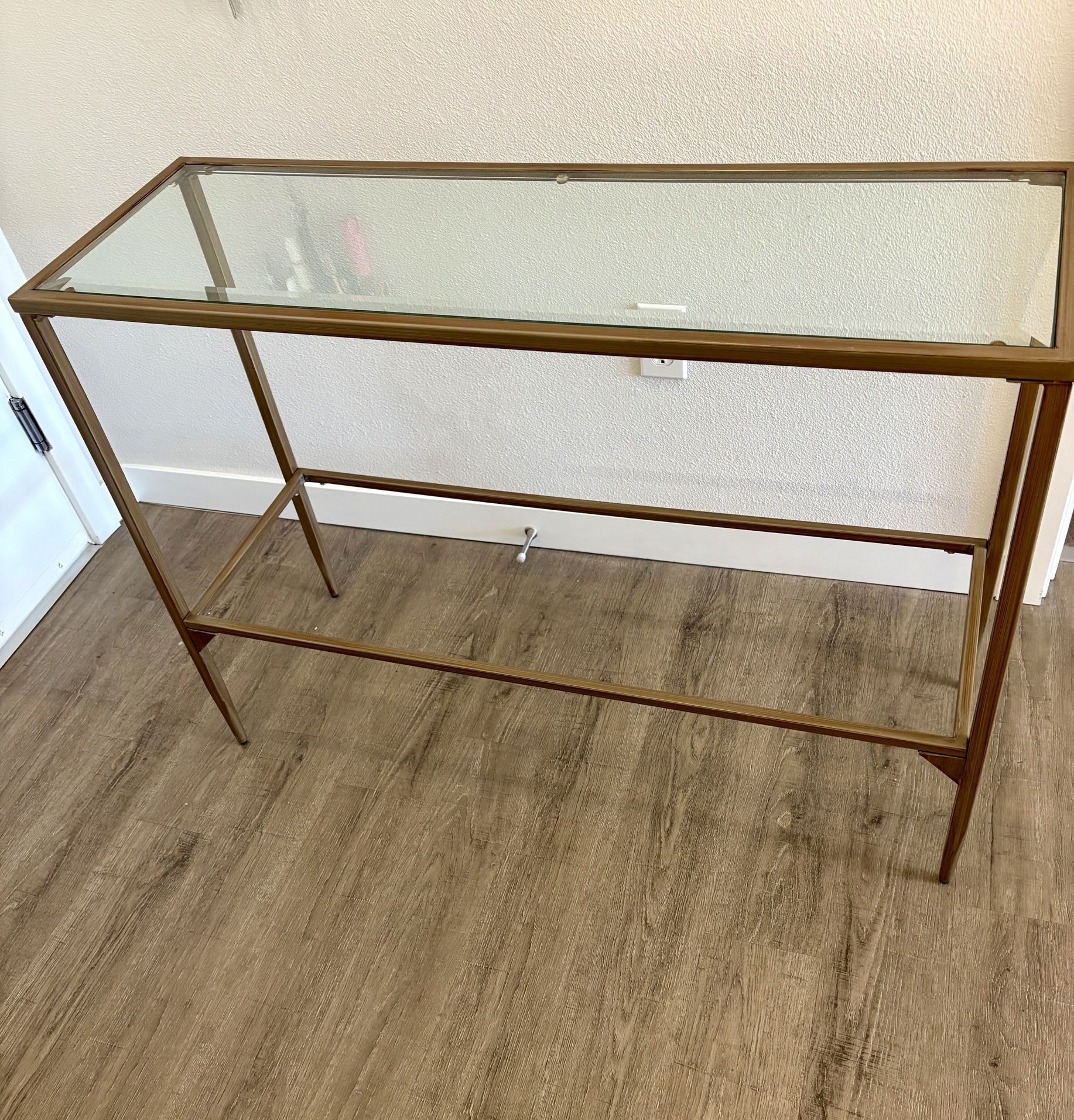 Bronze + Glass Console Table