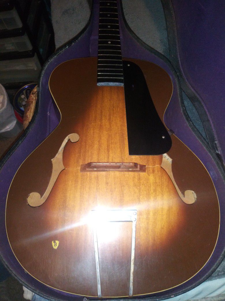 Vintage 50s Archtop Acoustic Guitar