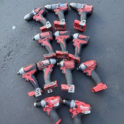 MILWAUKEE FUEL AND BRUSHLESS TOOLS $55 EACH! WORK GREAT!!!