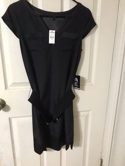 Express Black Dress W/belt