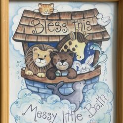 Kids framed Bathroom Art