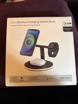 Brand new 3-in-1 Wireless Charging Stand, in the box!
