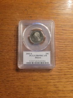 2003S PCGS PR69DCAM Clad Illinois Quarter
