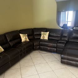  NEED GONE ASAP Brown Sectional Sofa