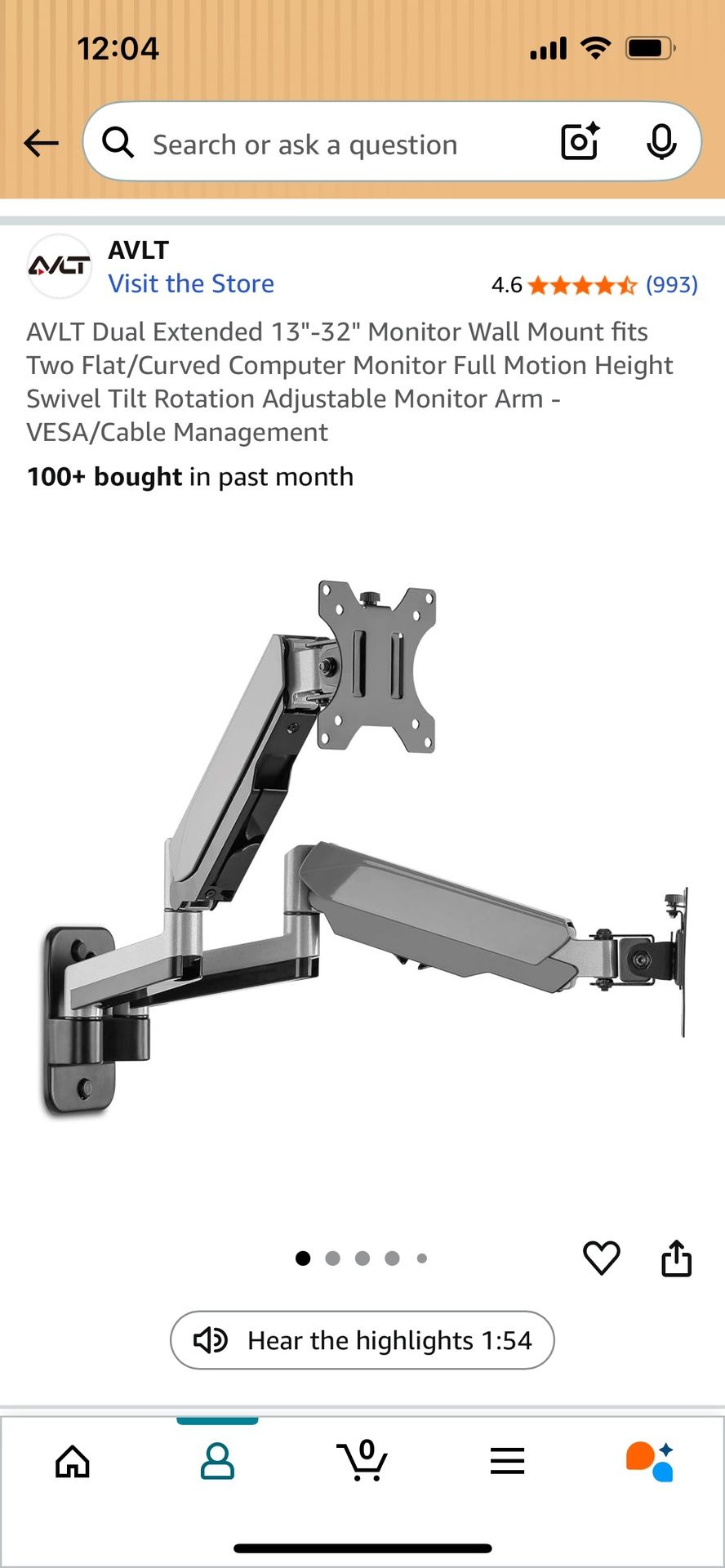 Dual Mounted Monitor Arms