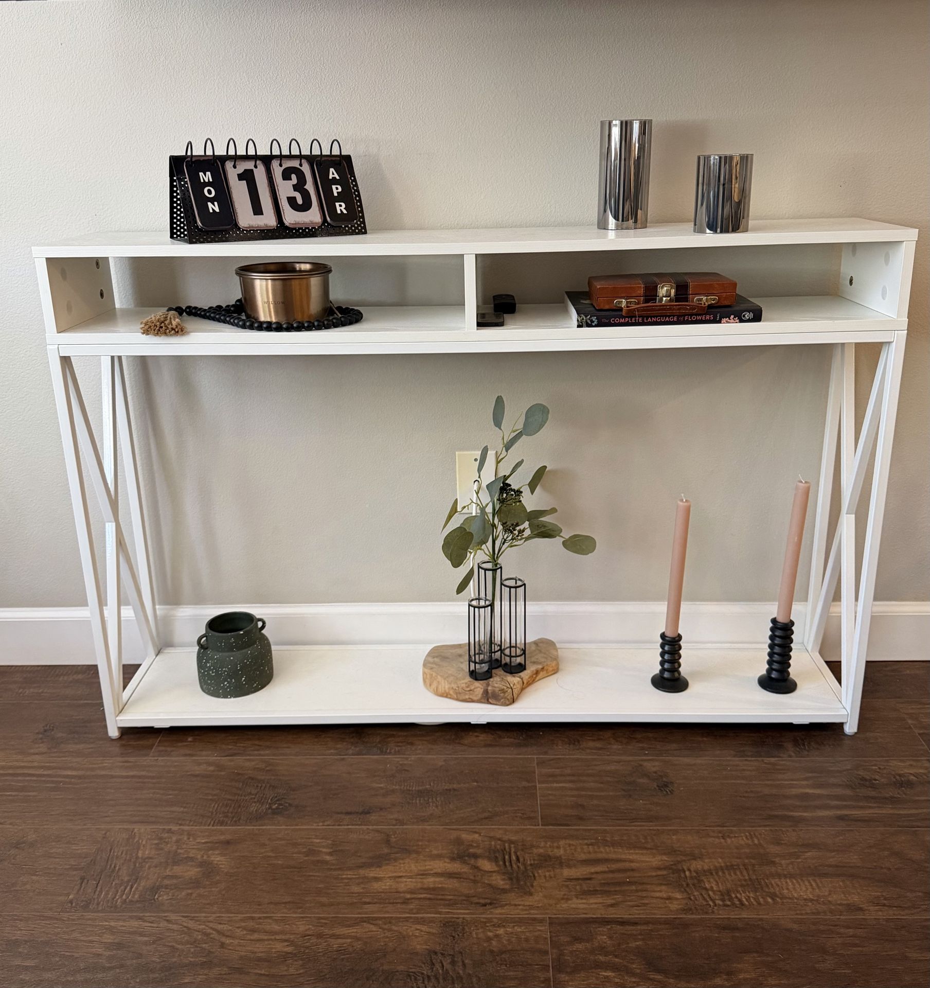 White Entryway Table