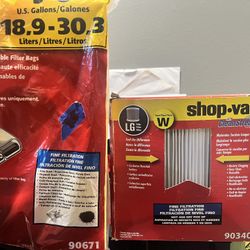 Shop vac Filter And Bag