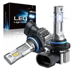 RCJ 9006/HB4 Bulbs, 60W 16000LM 6000K Cool White Fog Light Bulbs, with 12000 RPM Cooling Fan, Plug and Play, Pack of 2