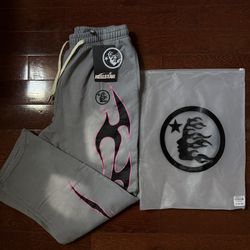 Hellstar Grey Future Flame Sweatpants