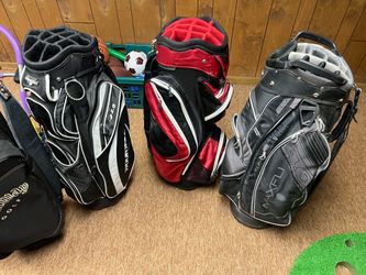 CART bags, GR888 condition most have 14 slots compartments for all your stuff, 129 ea.