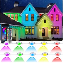 100ft Permanent Outdoor Lights,for House Roof, Christmas, Holiday, Party, Daily Lighting, IP67 Waterproof,RGB Eaves Lights with Multi Scene Modes for 
