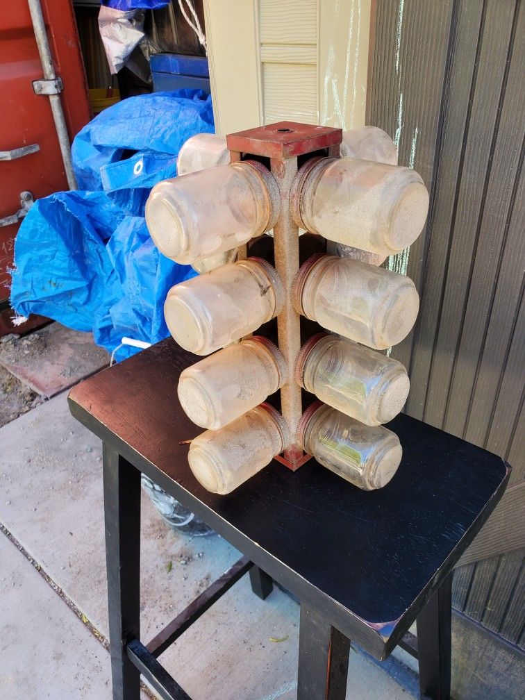Antique Jar Rack