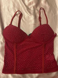 Size m Top Chick Red Rhinestone