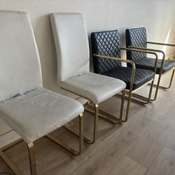 Chairs- Gold, Black & White