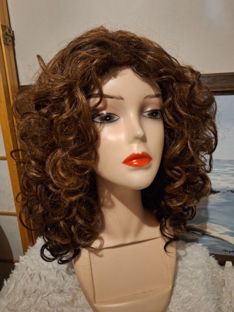Human Hair Blend Wig