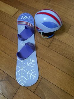American Girl Snowboard & Helmet Set — Team USA — for 18" Dolls