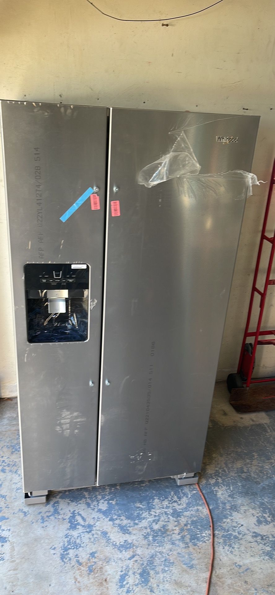 New Open Box Whirlpool Refrigerator Side By Side 33” Width By 68” Height