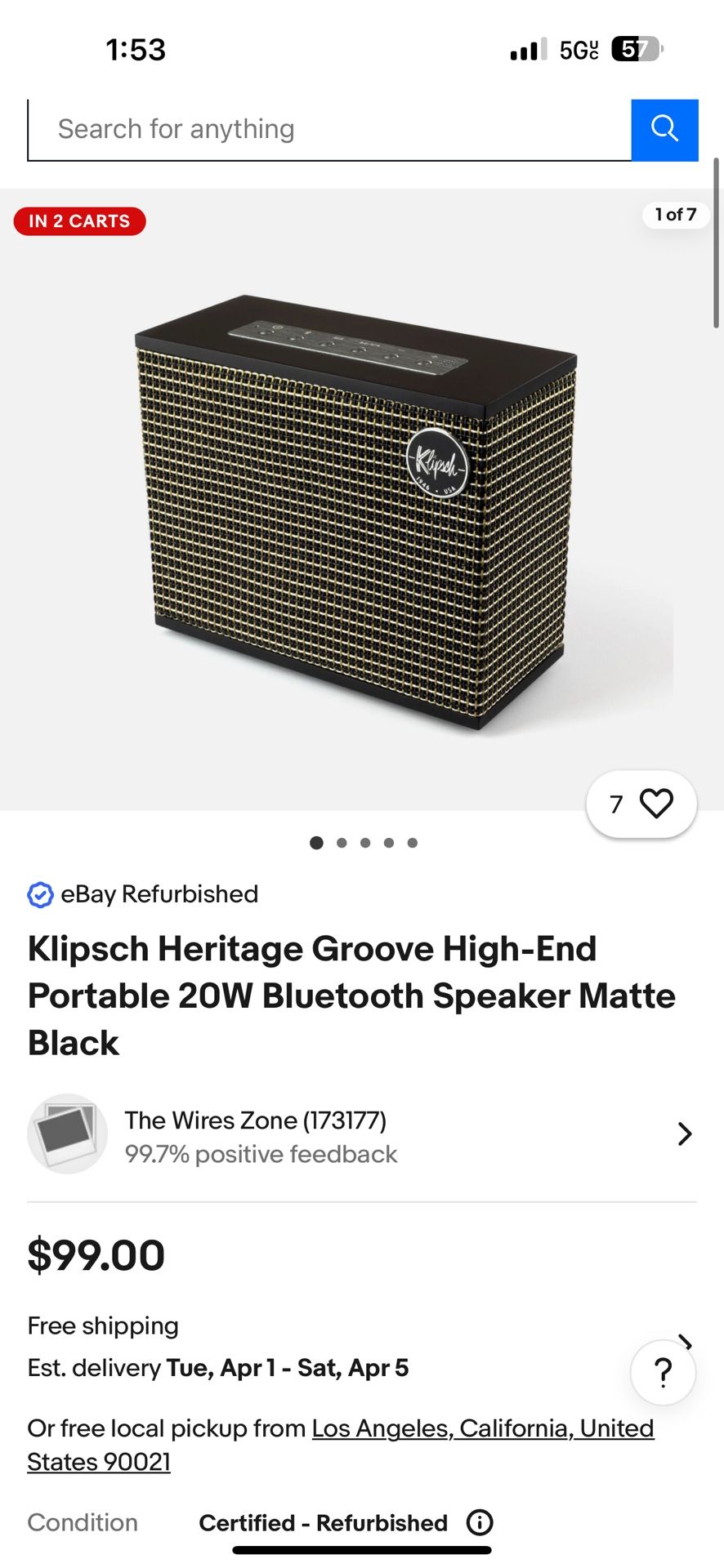 Klipsch Bluetooth Speaker