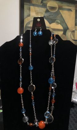 Lovely colors necklace and earrings