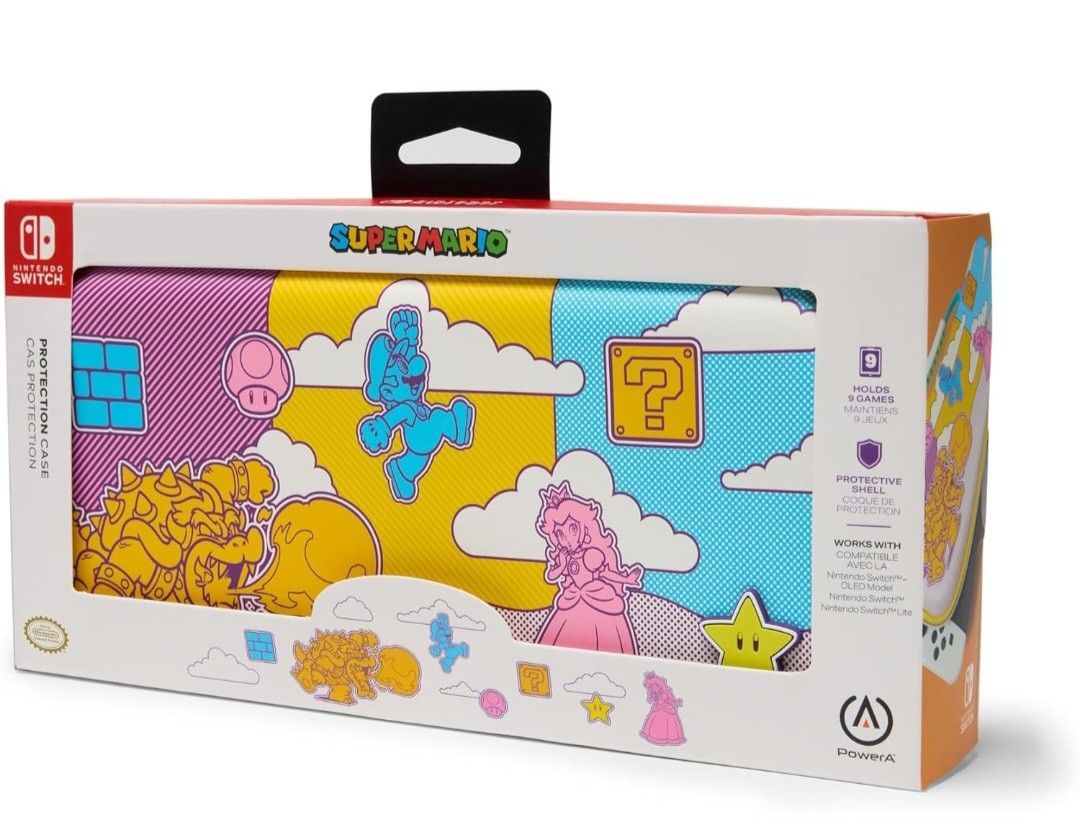 Nintendo Switch with the Super Mario case