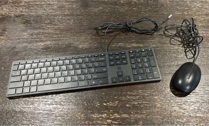 HP Wired Desktop keyboard and mouse
