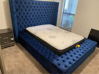🎄❄️Brand New Upholstered Luxury Platform King & Queen Size Storage Bed Frame - Mattress  | Pay After Delivery 🚚 