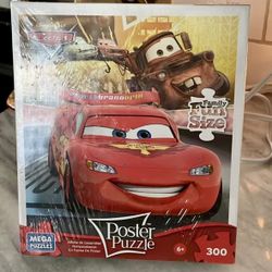 2013 NEW Disney Pixar Cars 2 Lightning McQueen Poster Puzzle