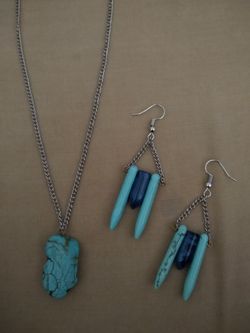 Bohemian earrings and necklace